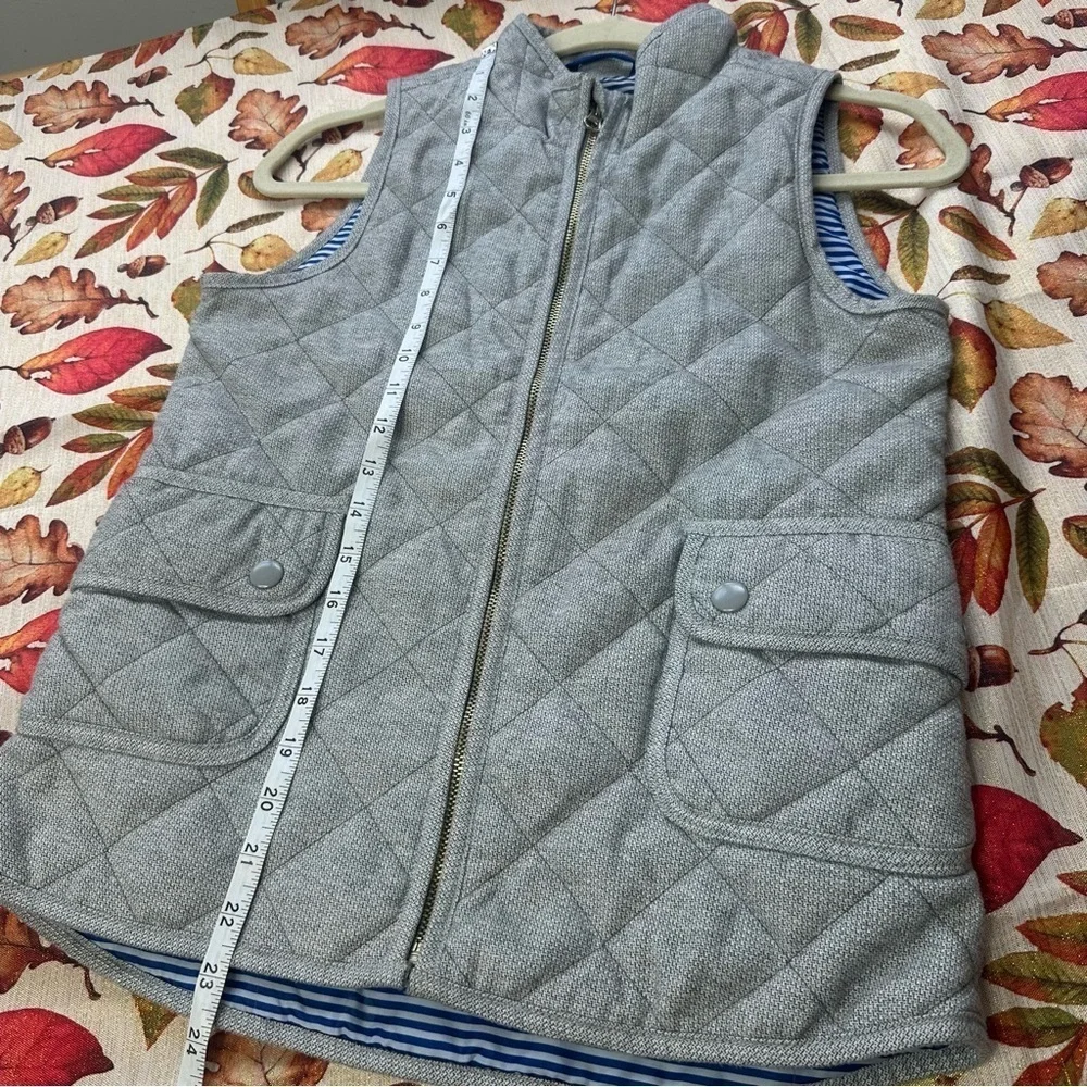 Old Navy Vest Youth XL 14 Gray Full Zip Regular Quilted EUC